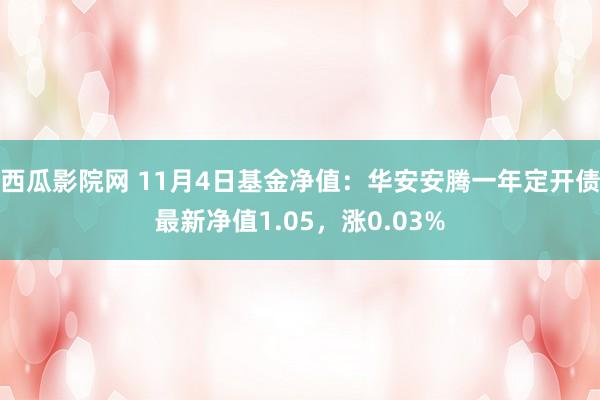西瓜影院网 11月4日基金净值：华安安腾一年定开债最新净值1.05，涨0.03%