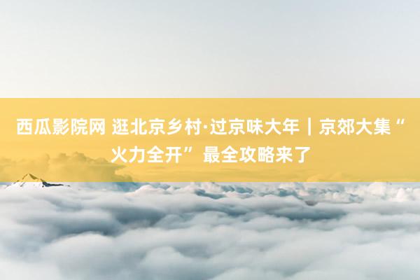 西瓜影院网 逛北京乡村·过京味大年｜京郊大集“火力全开” 最全攻略来了