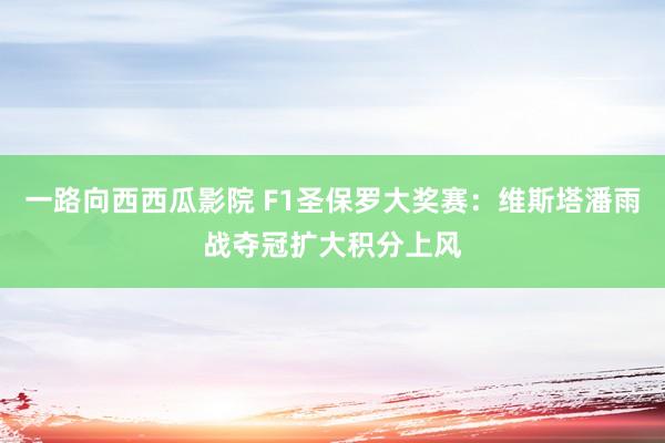 一路向西西瓜影院 F1圣保罗大奖赛：维斯塔潘雨战夺冠扩大积分上风