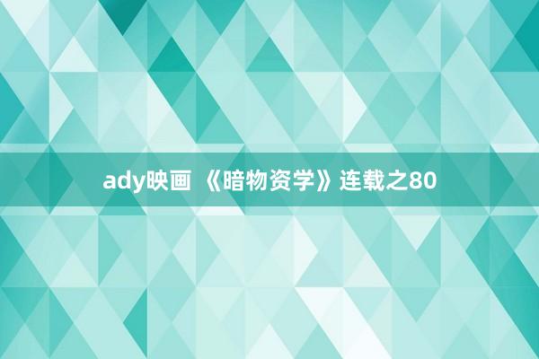 ady映画 《暗物资学》连载之80