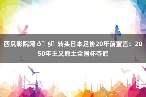 西瓜影院网 🧐转头日本足协20年前宣言：2050年主义原土全国杯夺冠