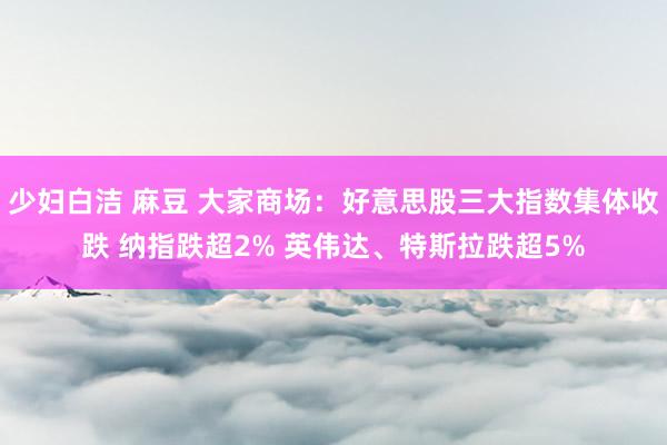 少妇白洁 麻豆 大家商场：好意思股三大指数集体收跌 纳指跌超2% 英伟达、特斯拉跌超5%
