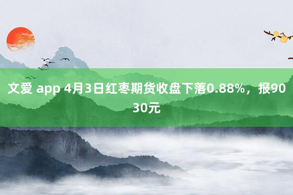 文爱 app 4月3日红枣期货收盘下落0.88%，报9030元
