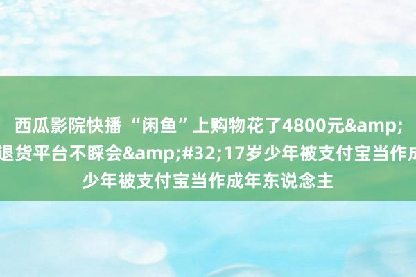 西瓜影院快播 “闲鱼”上购物花了4800元&#32;家长要退货平台不睬会&#32;17岁少年被支付宝当作成年东说念主