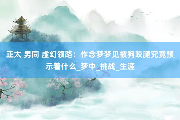 正太 男同 虚幻领路：作念梦梦见被狗咬腿究竟预示着什么_梦中_挑战_生涯