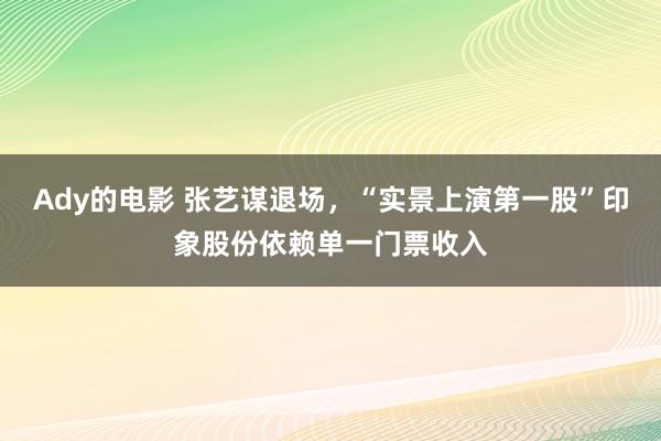 Ady的电影 张艺谋退场，“实景上演第一股”印象股份依赖单一门票收入