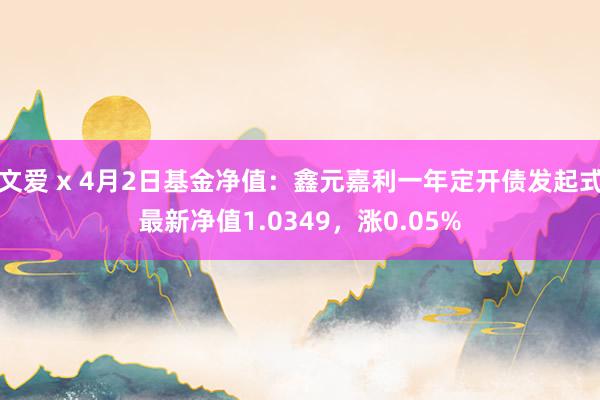 文爱 x 4月2日基金净值：鑫元嘉利一年定开债发起式最新净值1.0349，涨0.05%