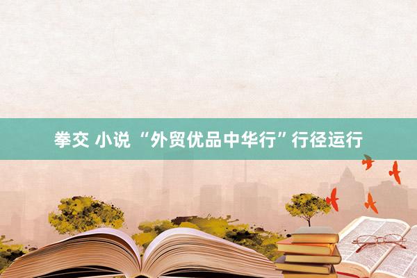 拳交 小说 “外贸优品中华行”行径运行
