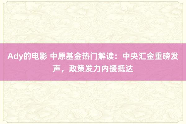Ady的电影 中原基金热门解读：中央汇金重磅发声，政策发力内援抵达