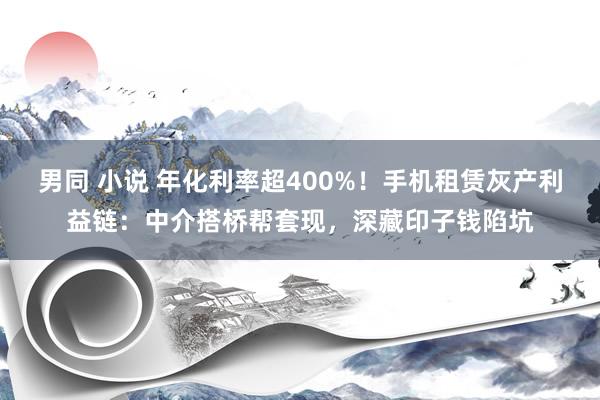 男同 小说 年化利率超400%！手机租赁灰产利益链：中介搭桥帮套现，深藏印子钱陷坑